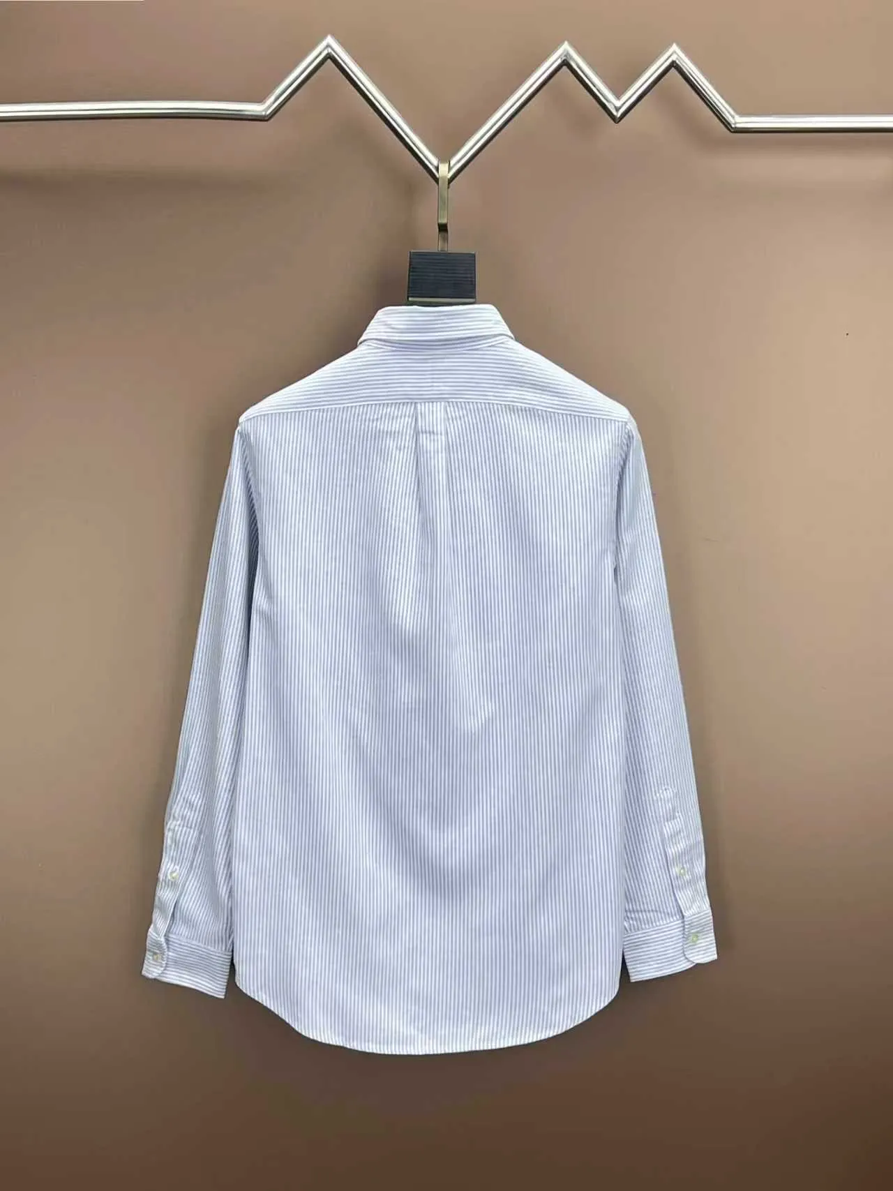 P360 Polo 25ss new logo embroidered striped square collar casual long-sleeved shirt, men's size: XS.S.M.L.XL.